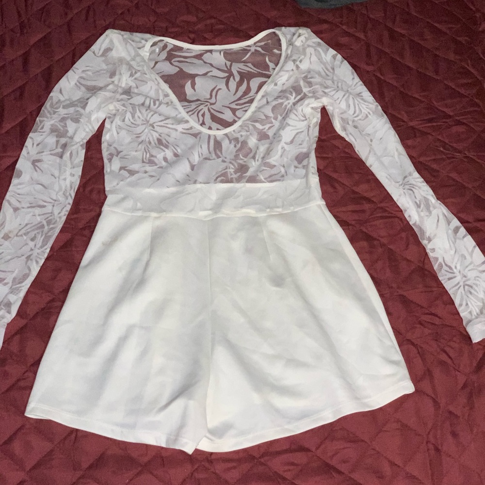 Dressy white rumper